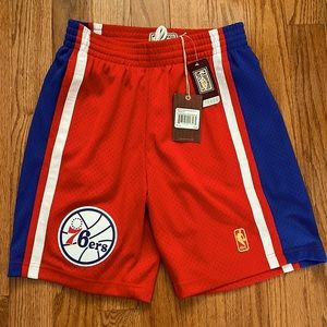 NWT - Mitchell & Ness NBA Philadelphia 76ers Mens Shorts